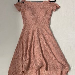 Juniors' Off-The-Shoulder Fit & Flare Dress